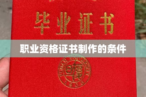 轮台职业资格证书制作的条件